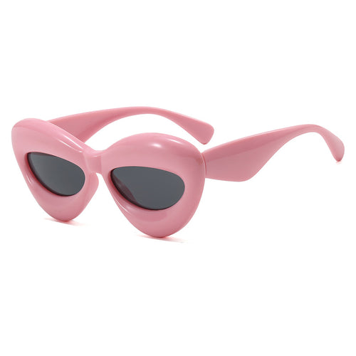 Ladies Cat-Eye Sunglasses with Innovative Plastic Frame Bowlift