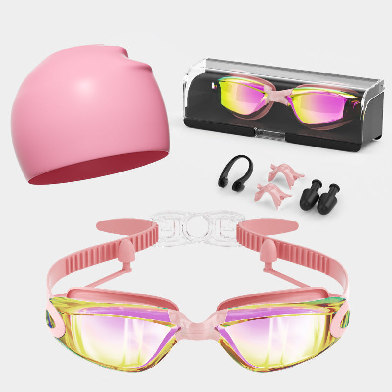 High-Performance Swimming Goggles Set Bowlift