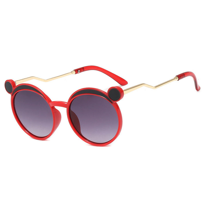 Women Fashion-Round Sunglasses with Innovative Frame and Colored Lenses Bowlift