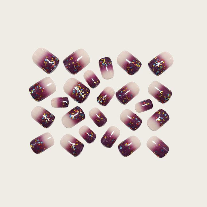Artificial nails with glamorous glitter design Bowlift