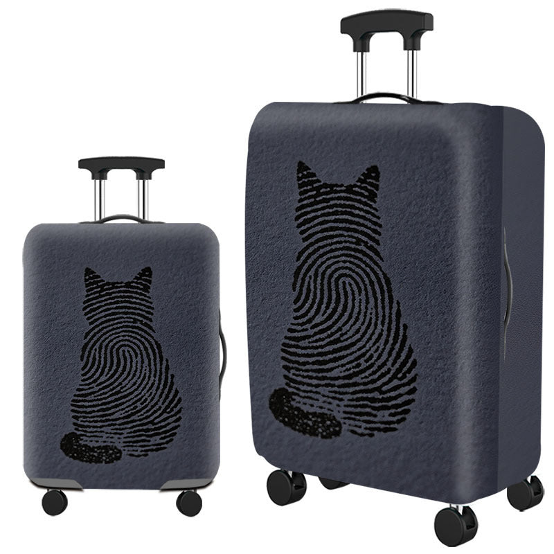 Tropical Leaf Print Hard Shell Luggage Bowlift