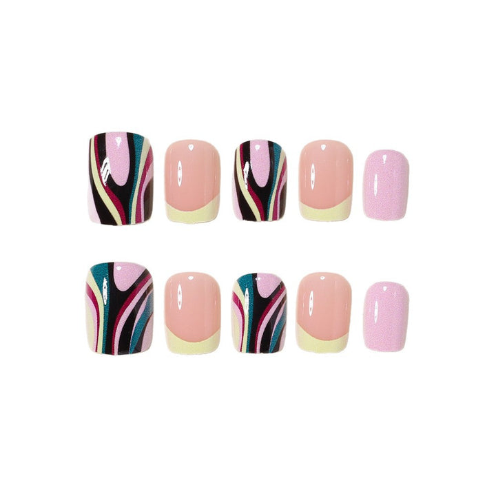 Artistic French Tip Nail Design Bowlift