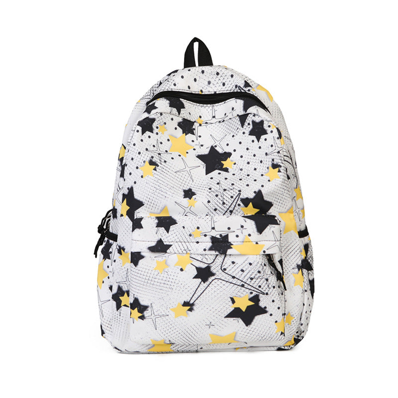 Star-Patterned School Backpack Bowlift