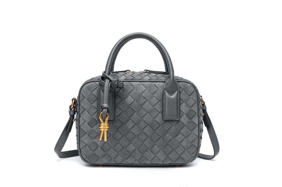 Textured Leather Boutique Handbag Bowlift