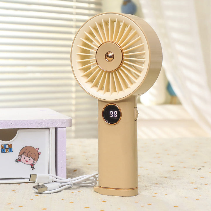 Women Portable Hand Fan with USB Charging Option and Intuitive Design Bowlift
