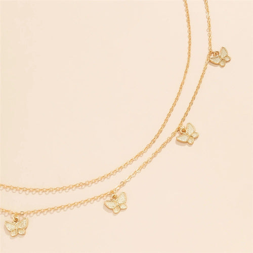 Delicate Butterfly Chain Necklace Bowlift