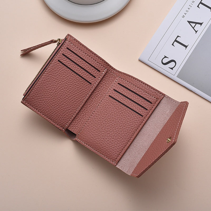 Premium Textured Leather Coin Wallet Bowlift