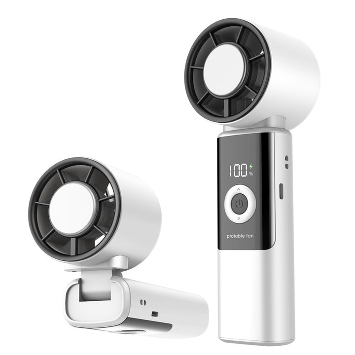 Women's Handheld Fan with Digital Display Bowlift