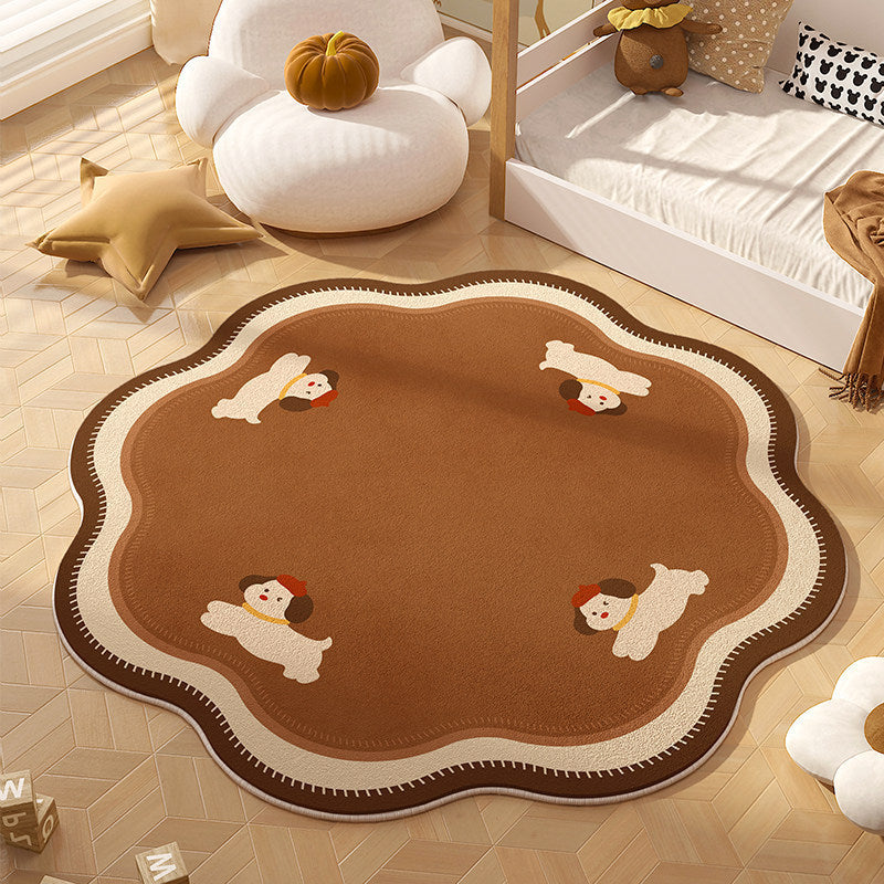Playful Animal-Themed Round Area Rug