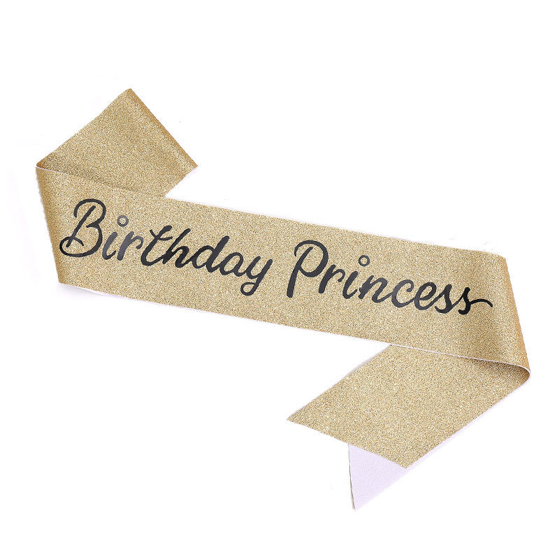 Women's Glittering Birthday Sash Bowlift