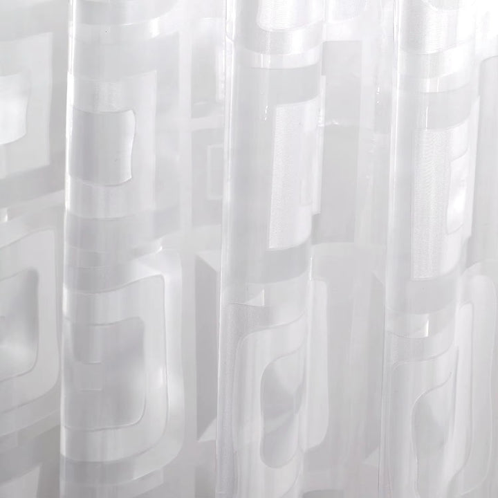 Sheer Geometric Window Curtain Bowlift