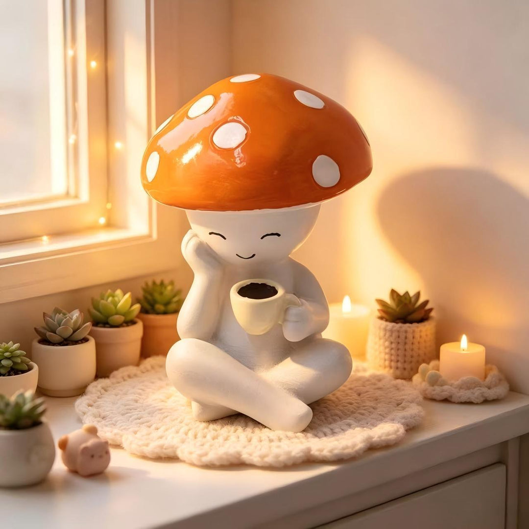 Decorative figure with mushroom hat Bowlift