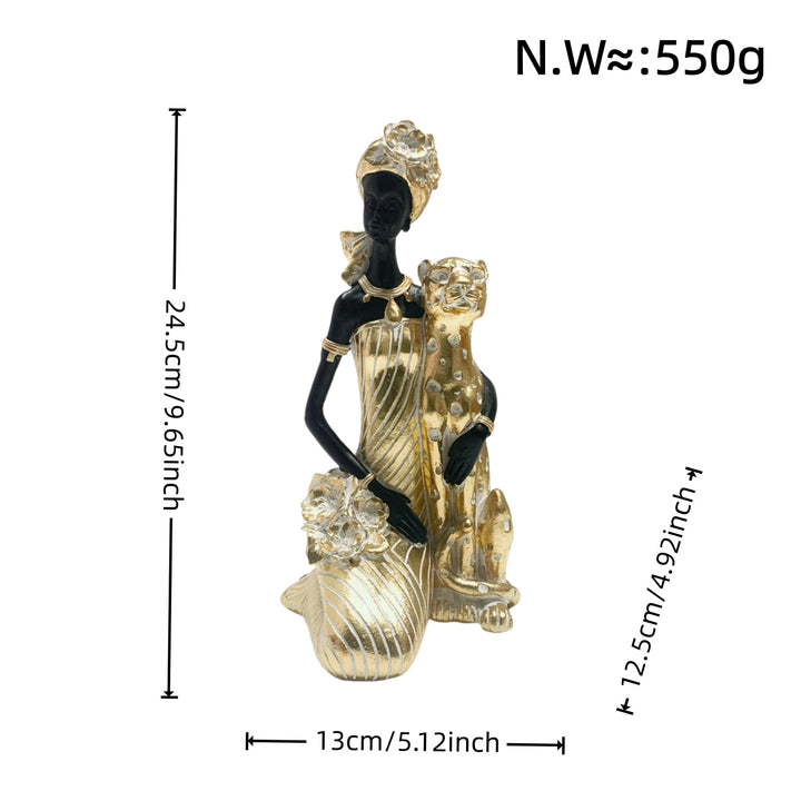 Elegant sculpture with leopard casting Bowlift