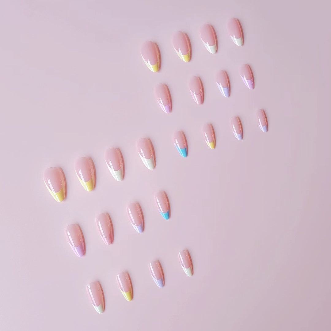 Artificial nail set in modern gradient design Bowlift