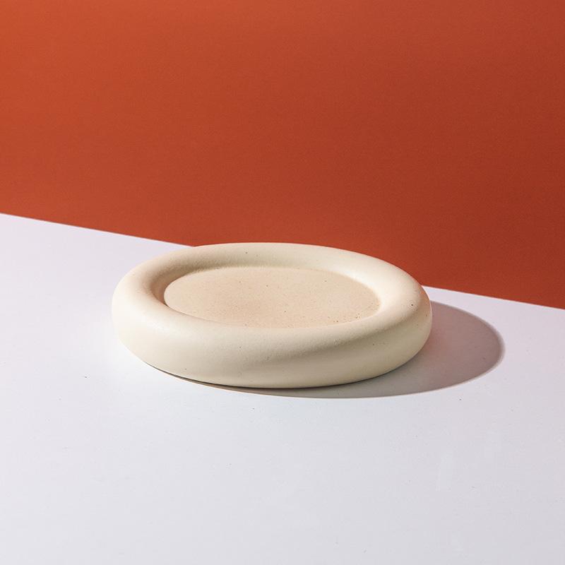 Elegant Curved Ceramic Serving Plate