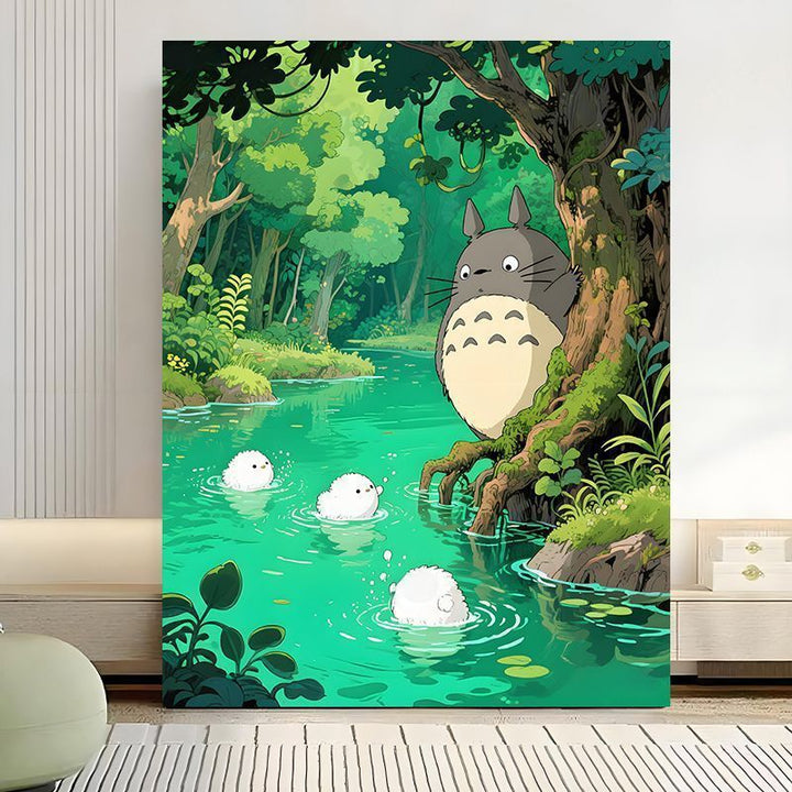 Enchanted Forest Scene Canvas Art Print Bowlift