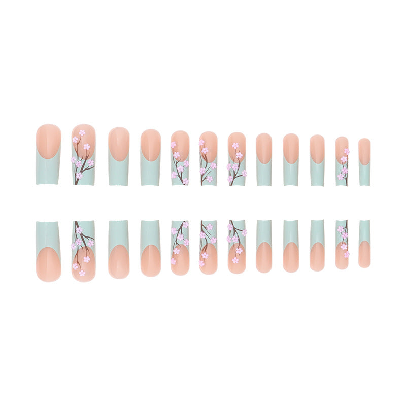 Floral Blossom Stiletto Press-On Nails Bowlift