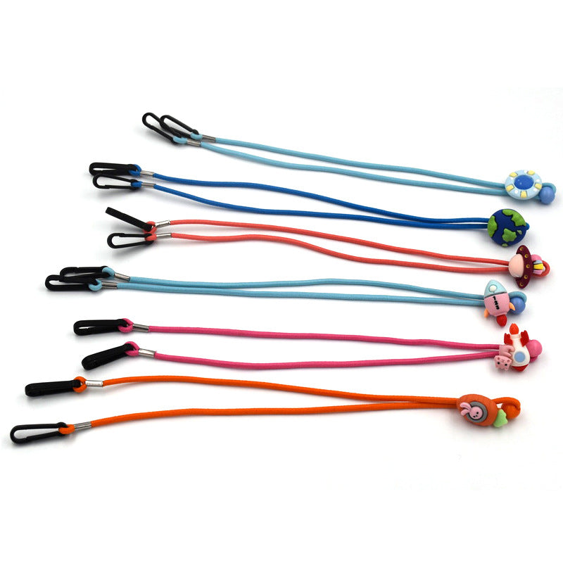 Adjustable Eyewear Retainer with Decorative Bead Bowlift
