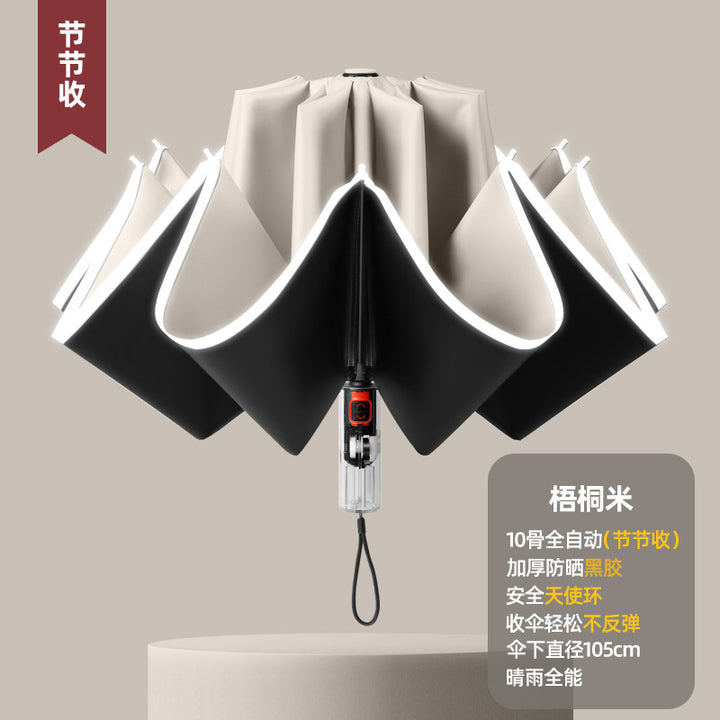 Ladies Automatic Umbrella with Air Pressure Protection Bowlift
