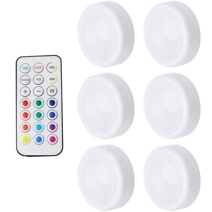 Wireless LED Under-Cabinet Puck Lights with Remote Control Bowlift