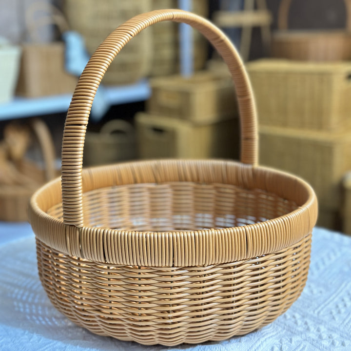 Decorative Round Woven Serving Tray Bowlift