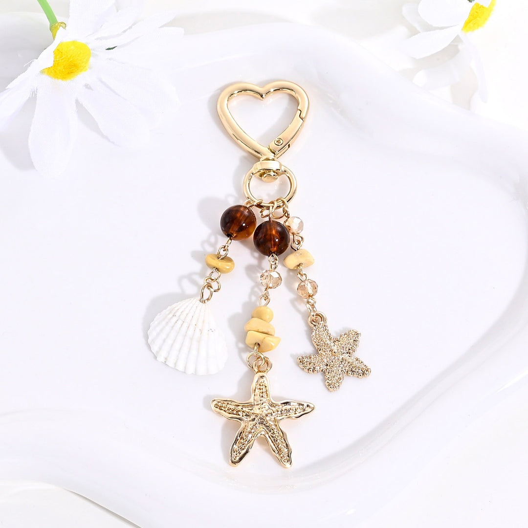 Keychain with Sparkling Sun Motif Bowlift