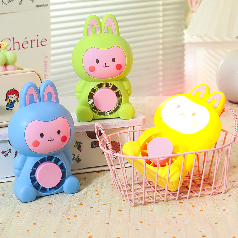 Ladies Portable Mini Fan in Playful Bunny Design Bowlift