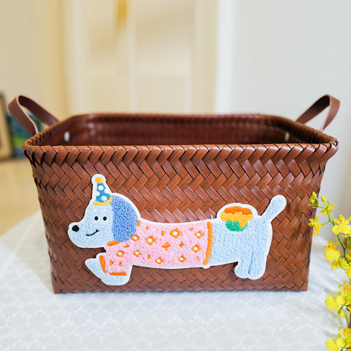 Playful storage basket with animal pattern Bowlift