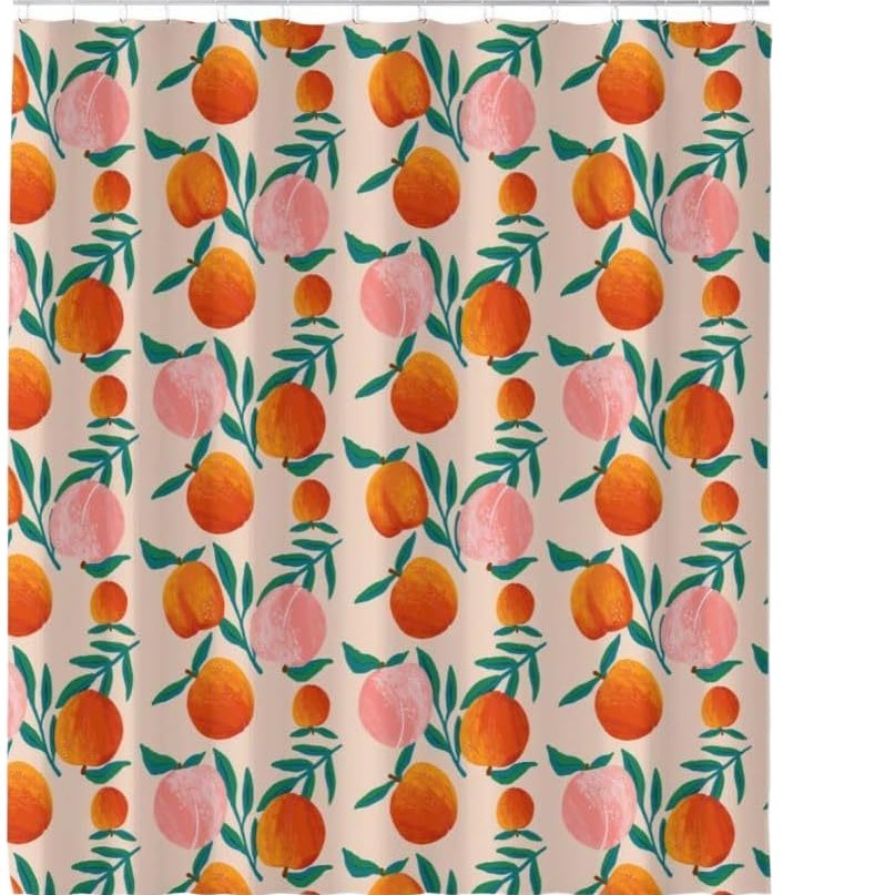 Floral Shower Curtain Bowlift