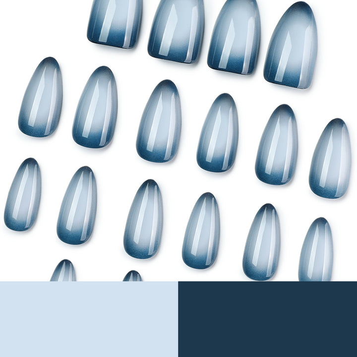 Stiletto Artificial Nails with Matte Ombre Design Bowlift