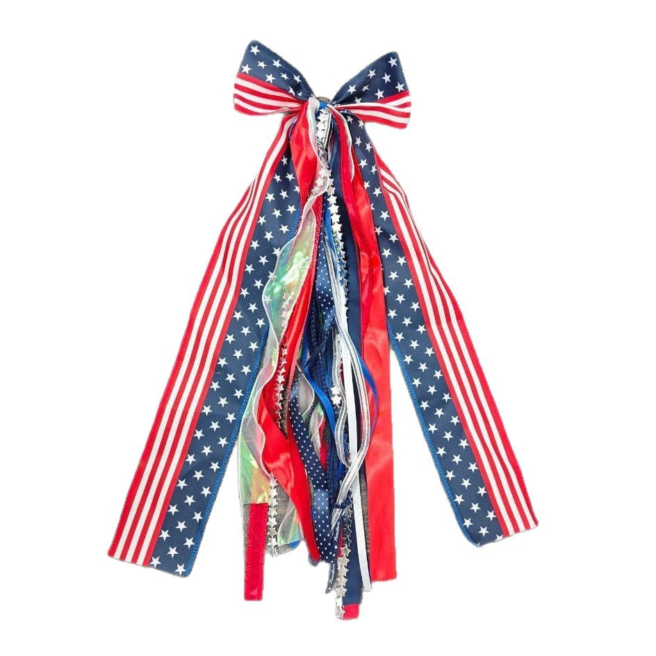 Unisex nan decorative ribbon hanging decoration with long satin and organza ribbons Bowlift