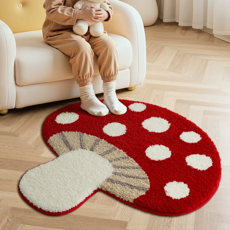 Mushroom-Shaped Plush Area Rug Bowlift