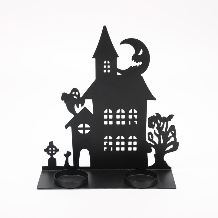 Haunted House Metal Tealight Candle Holder Decor Bowlift