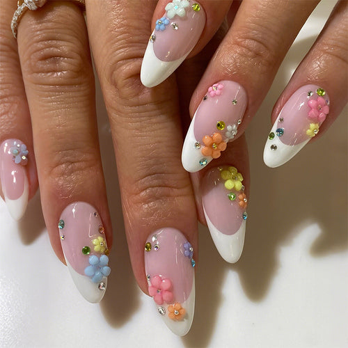 Artificial nail set with colorful decorations Bowlift