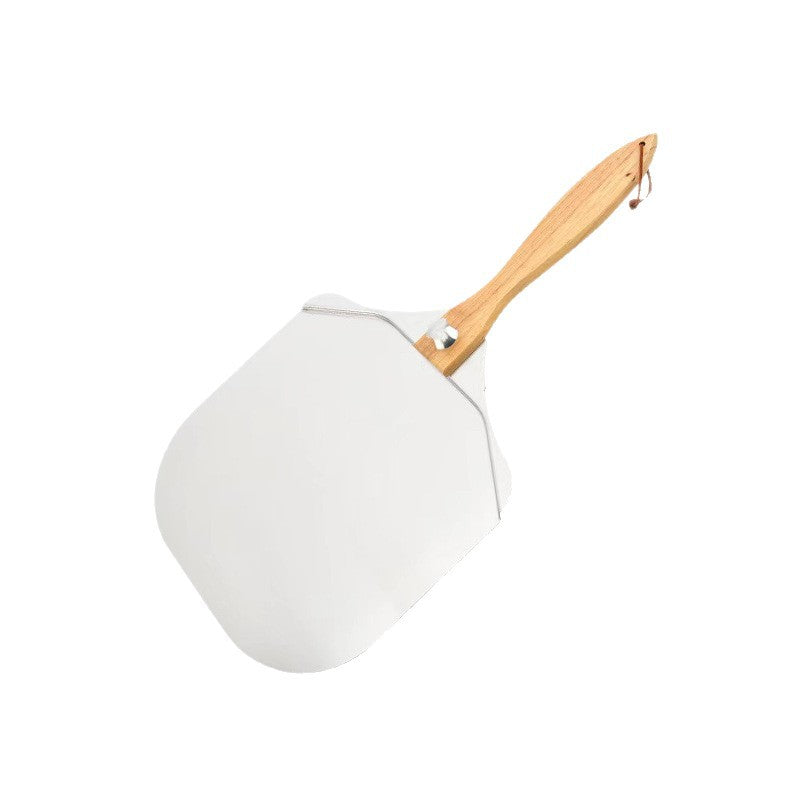 extra-large thin professional aluminum pizza peel with ergonomic wooden handle Bowlift