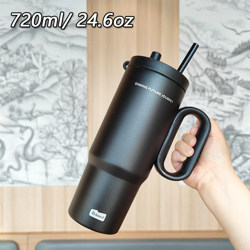 Women insulated drinking container with ergonomic handle Bowlift