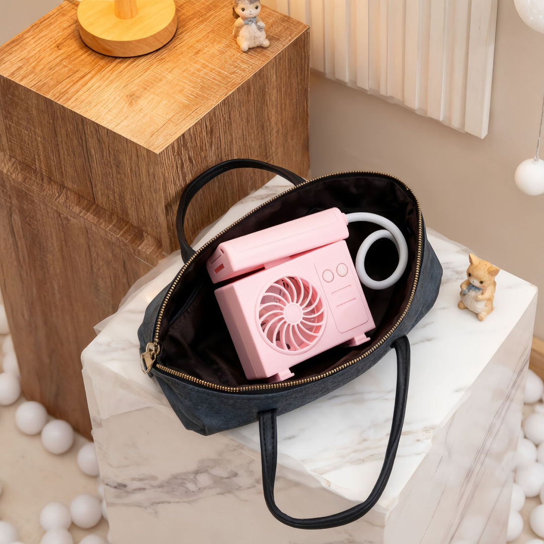 Women's USB table fan with LED lighting Bowlift
