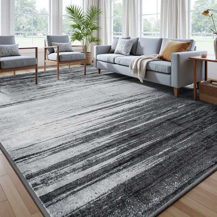 Abstract Striped Area Rug