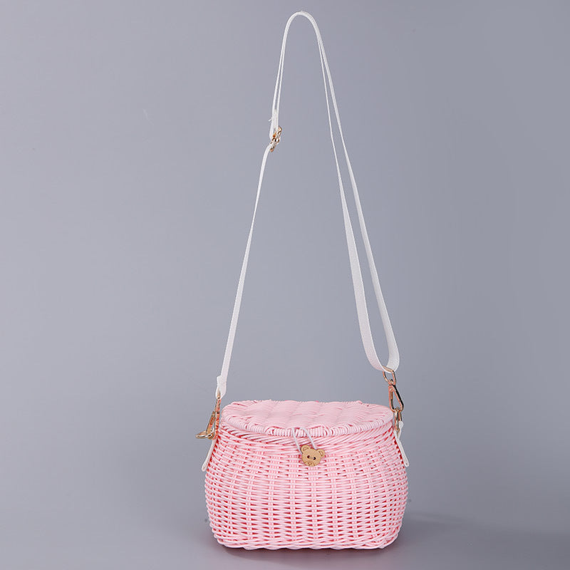 Cute Animal-Themed Woven Storage Basket Bowlift