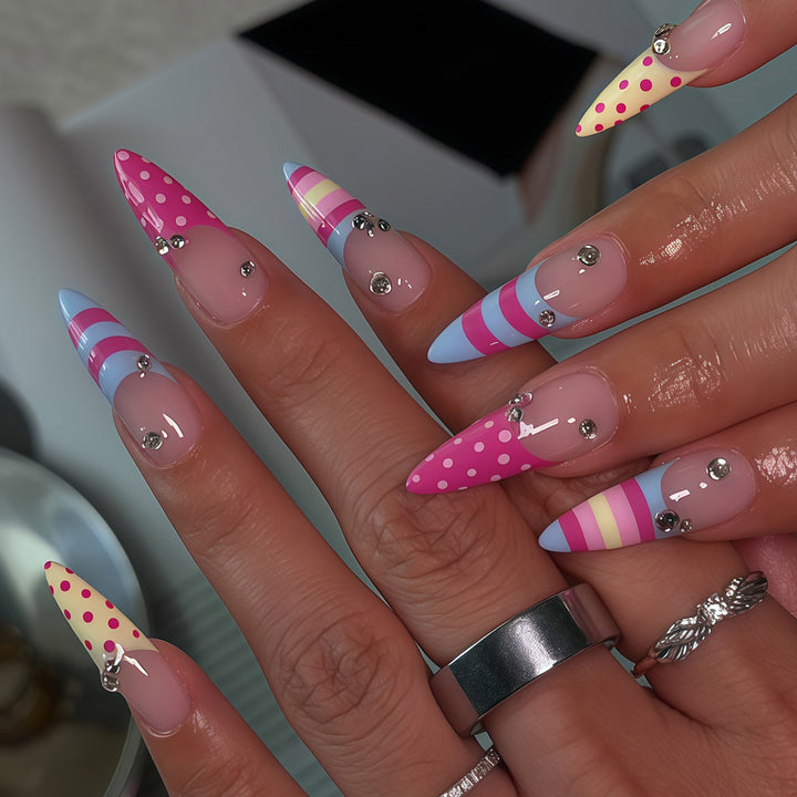 Decorative Stiletto Nail Art Tips Bowlift