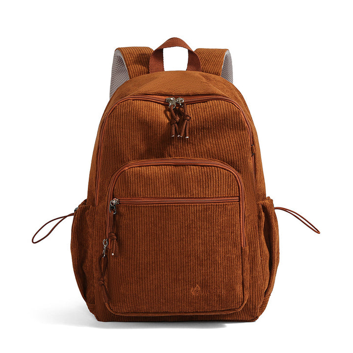 Corduroy Textured Casual Backpack