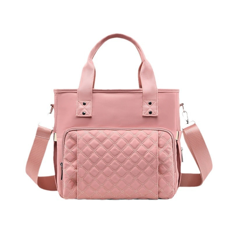 Quilted Multi-Compartment Tote Bag Bowlift