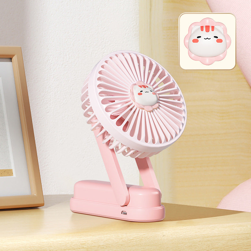 Women's Portable Mini Fan with Creative Designs Bowlift