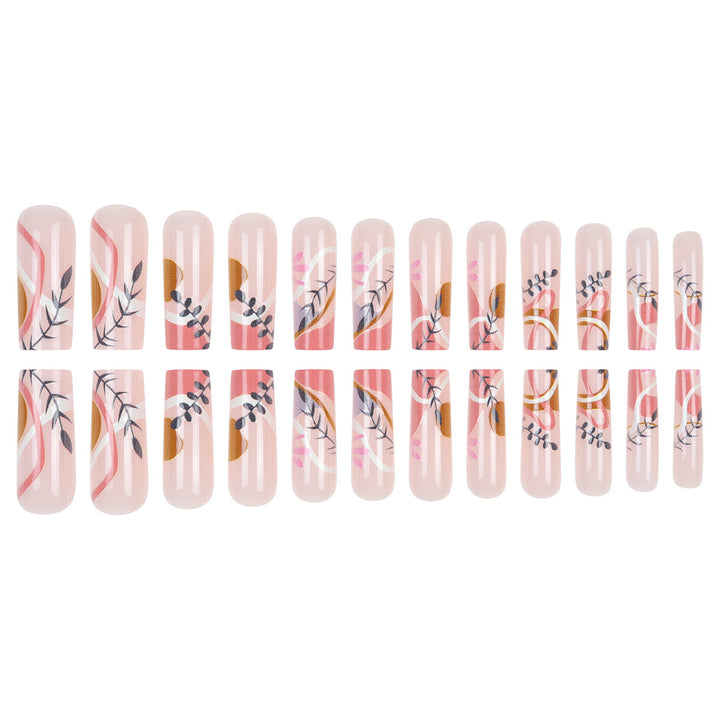 Floral Art Press-On Nails Bowlift