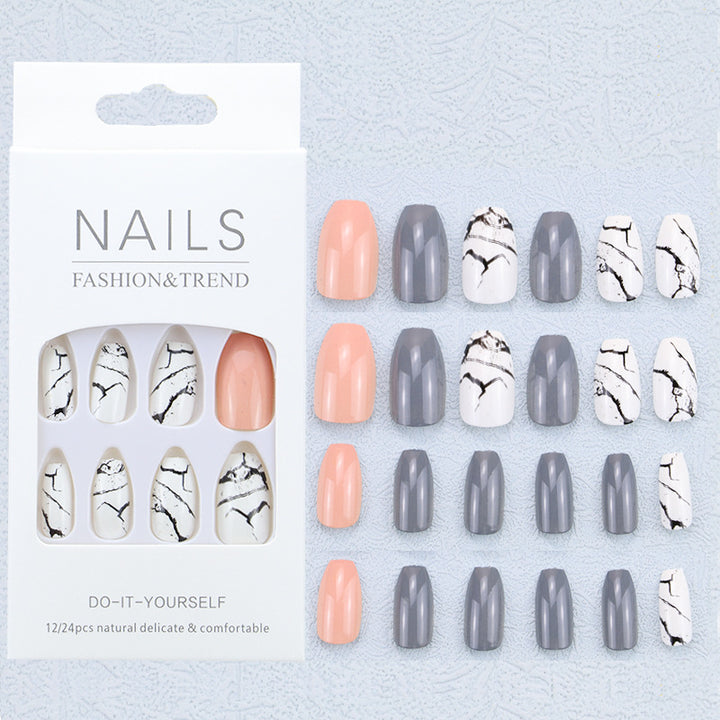 Artistic Graphic Press-On Nail Set Bowlift