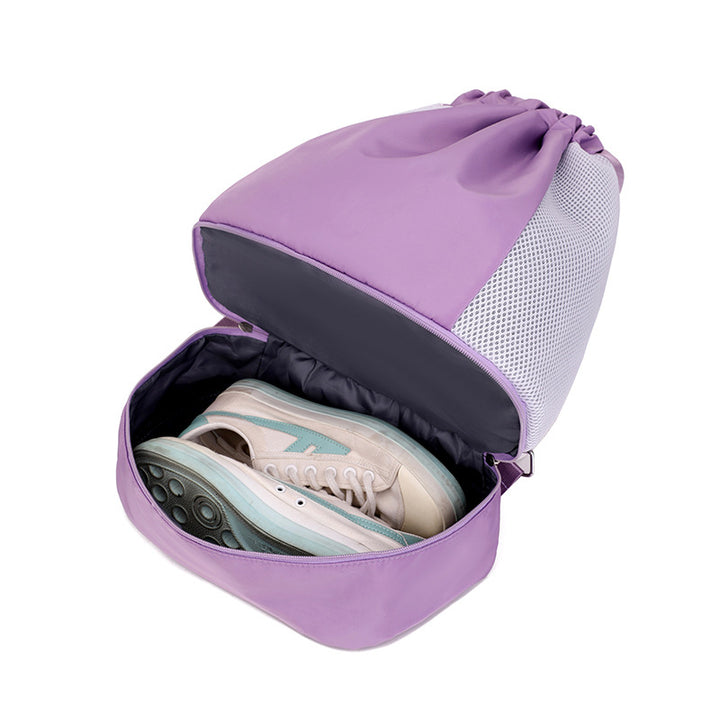 Sporty Mesh Backpack With Zipper Bowlift