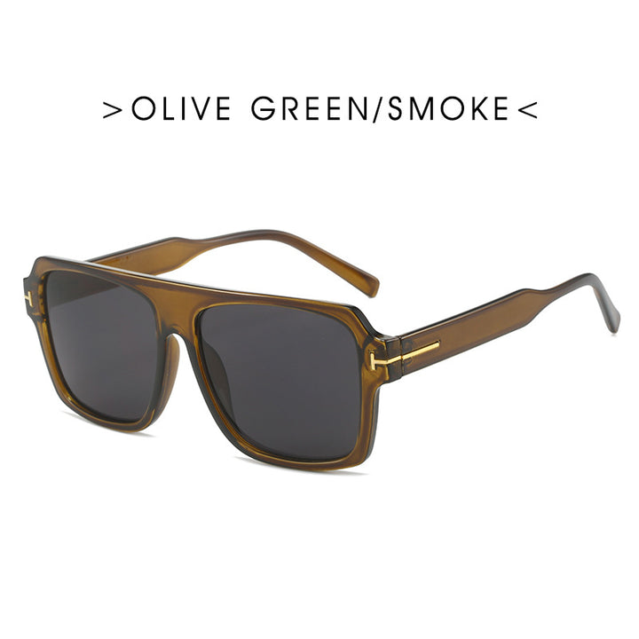 Women's square sunglasses with stylish, transparent frame Bowlift