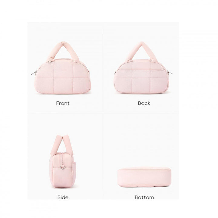 Fashionable Quilted Handbag with Removable Shoulder Strap Bowlift