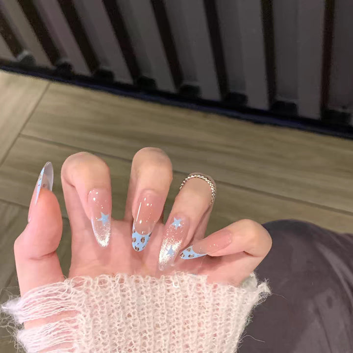 Artistic Press-On Nail Set with Unique Bow Designs Bowlift