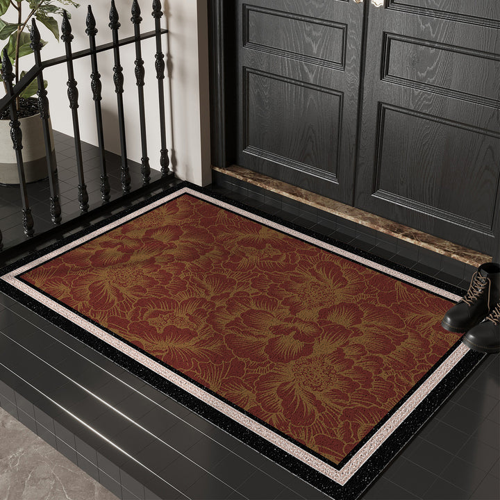 Floral Print Decorative Entry Mat Bowlift